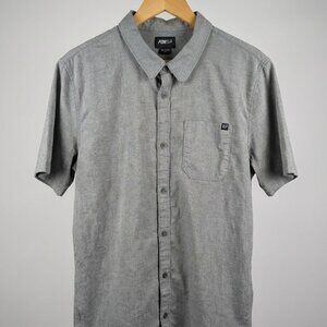 Fox Racing Men's Grey Short Sleeve Button-Up Shirt
